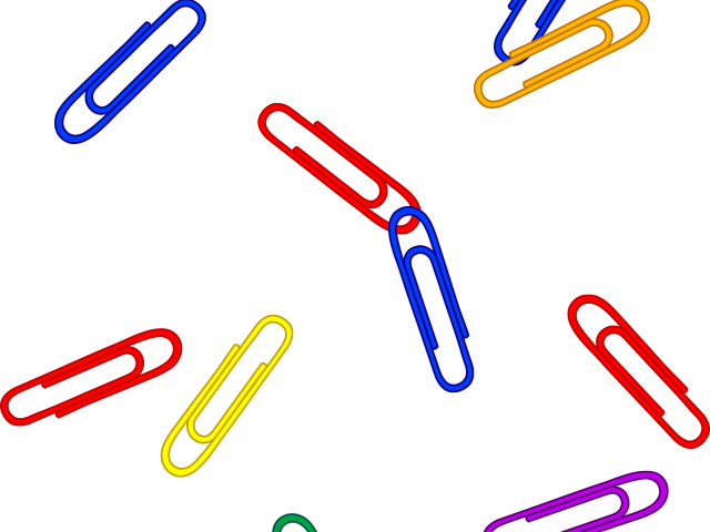Microsoft Windows Clipart Paper Clip - Colorful Paper Clips Transparent (640x480), Png Download