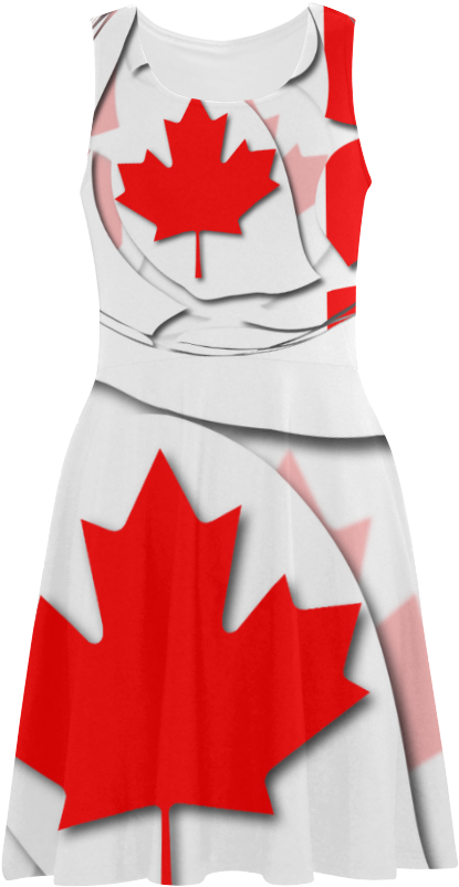 Flag Of Canada Atalanta Sundress - Fold A Flag Canada (1000x1000), Png Download