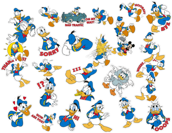 Funny Donald Duck Whatsapps Stickers Download - Cartoon (640x480), Png Download