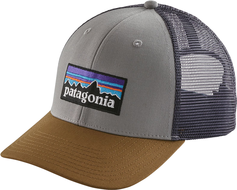Patagonia P-6 Logo Trucker Hat Drifter Grey - Blue And Brown Patagonia Hat (960x960), Png Download