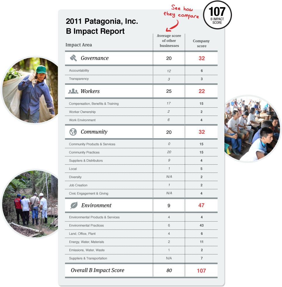 Patagonia Example Report - B Impact Report Example (967x992), Png Download