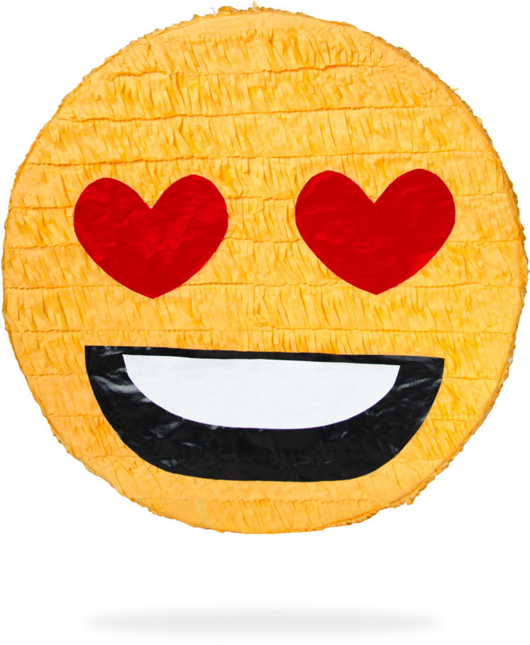 Transparent Heart Eye Emoji - Ojos Para Piñatas De Emoji (796x1024), Png Download