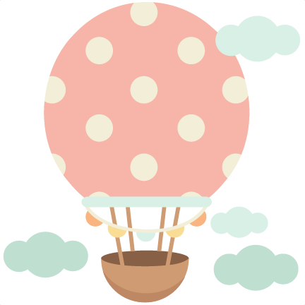 Hot Air Balloon Cute Scrapbook Cuts Svg Cutting Files - Hot Air Balloon Cute (432x432), Png Download