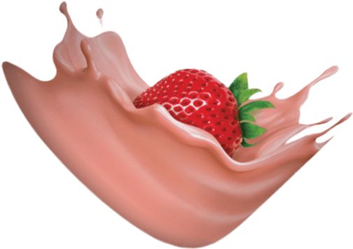 Strawberries And Cream Png - Strawberry (970x550), Png Download