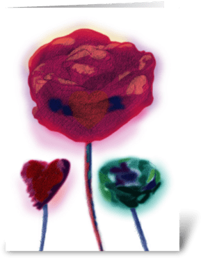 Three Loves Greeting Card - Still Life (350x396), Png Download