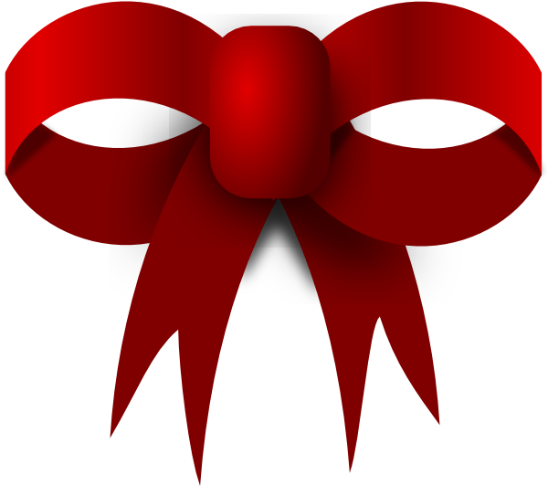 Small Clipart Red Bow - Red Bow Png Small (600x542), Png Download