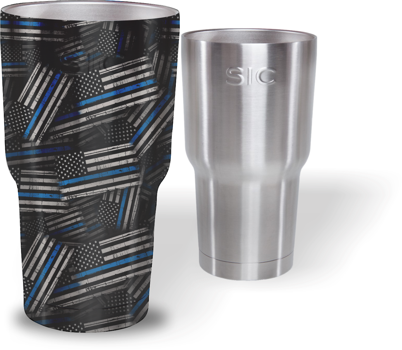 Hydrographic Film Thin Blue Line (1500x1205), Png Download