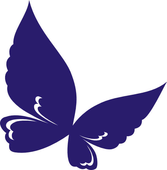 Butterfly Clip Art At Clker - Butterfly Flying Vector Png (588x599), Png Download
