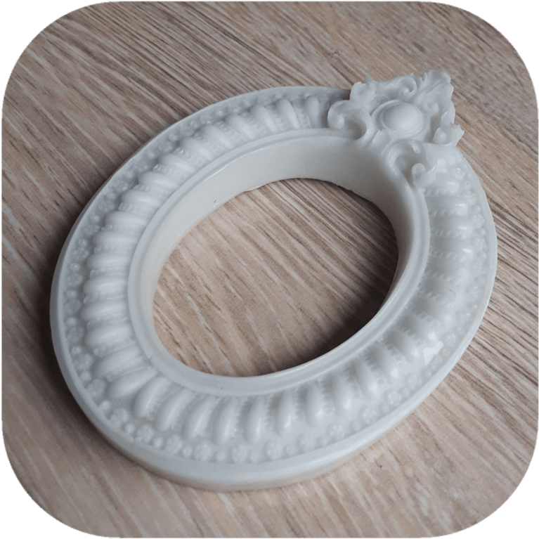 Moldura Oval Arabesco Em Resina - Resin (850x850), Png Download