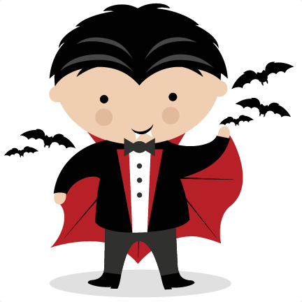 Vampire Svg Scrapbook Title Svg Cutting Files Crow - Halloween Cute Vampire Clipart (432x432), Png Download
