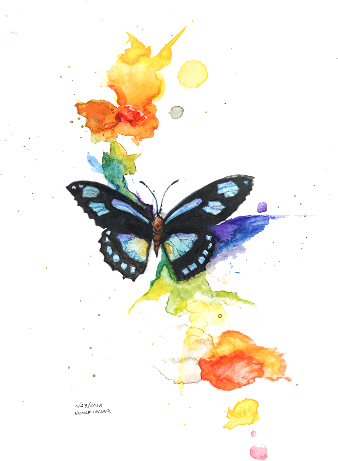 Butterfly Silhouette Png (683x1024), Png Download