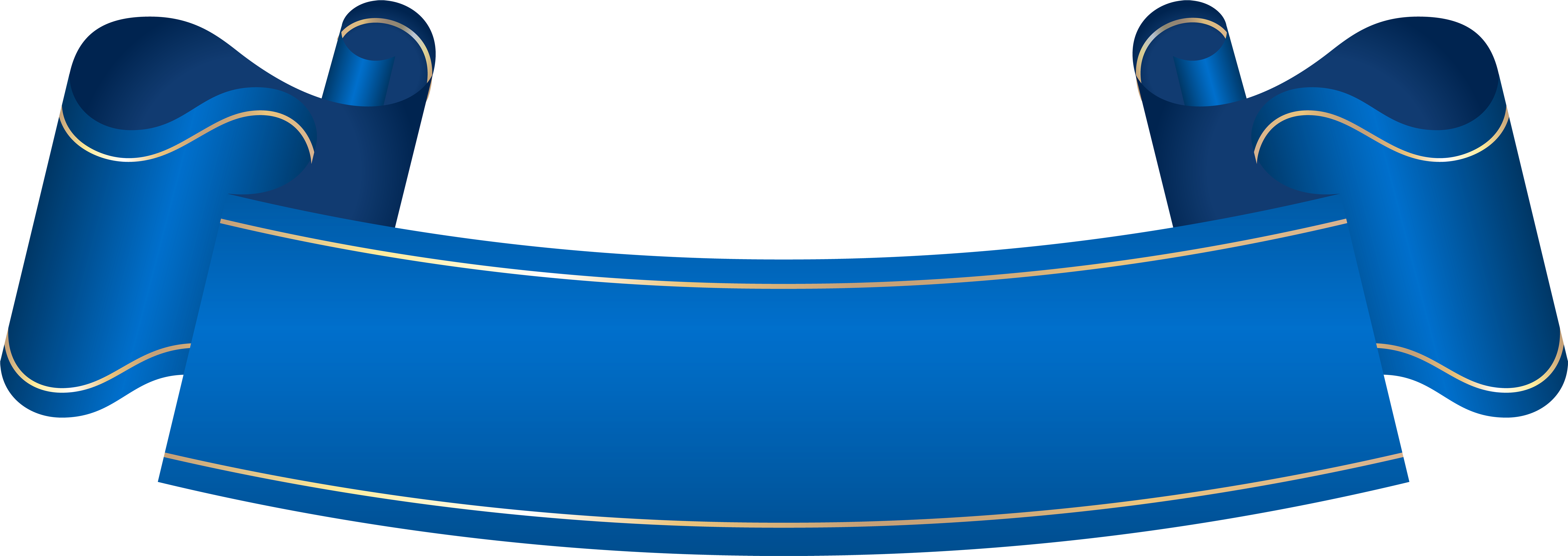 Ribbon Blue Png Picture Royalty Free Library - Blue Banner Ribbon Png (8000x2914), Png Download