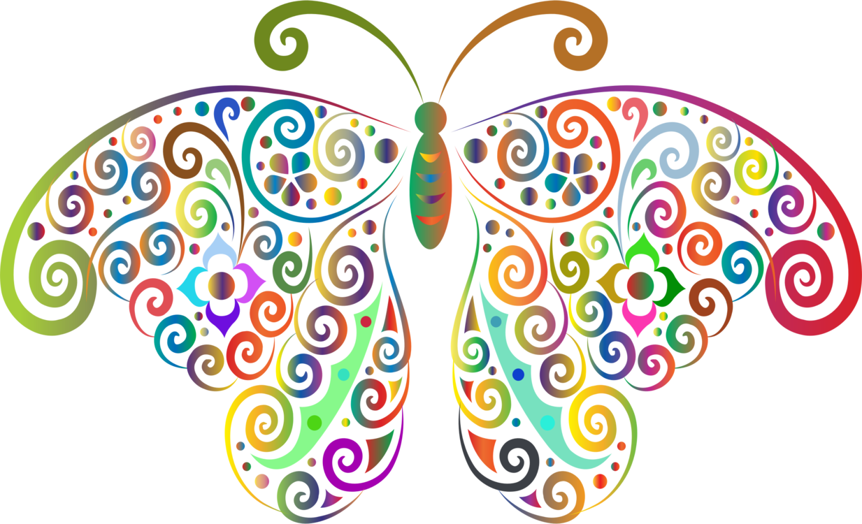 Butterfly Silhouette Computer Icons Cdr - Butterfly Silhouette Png (1233x750), Png Download