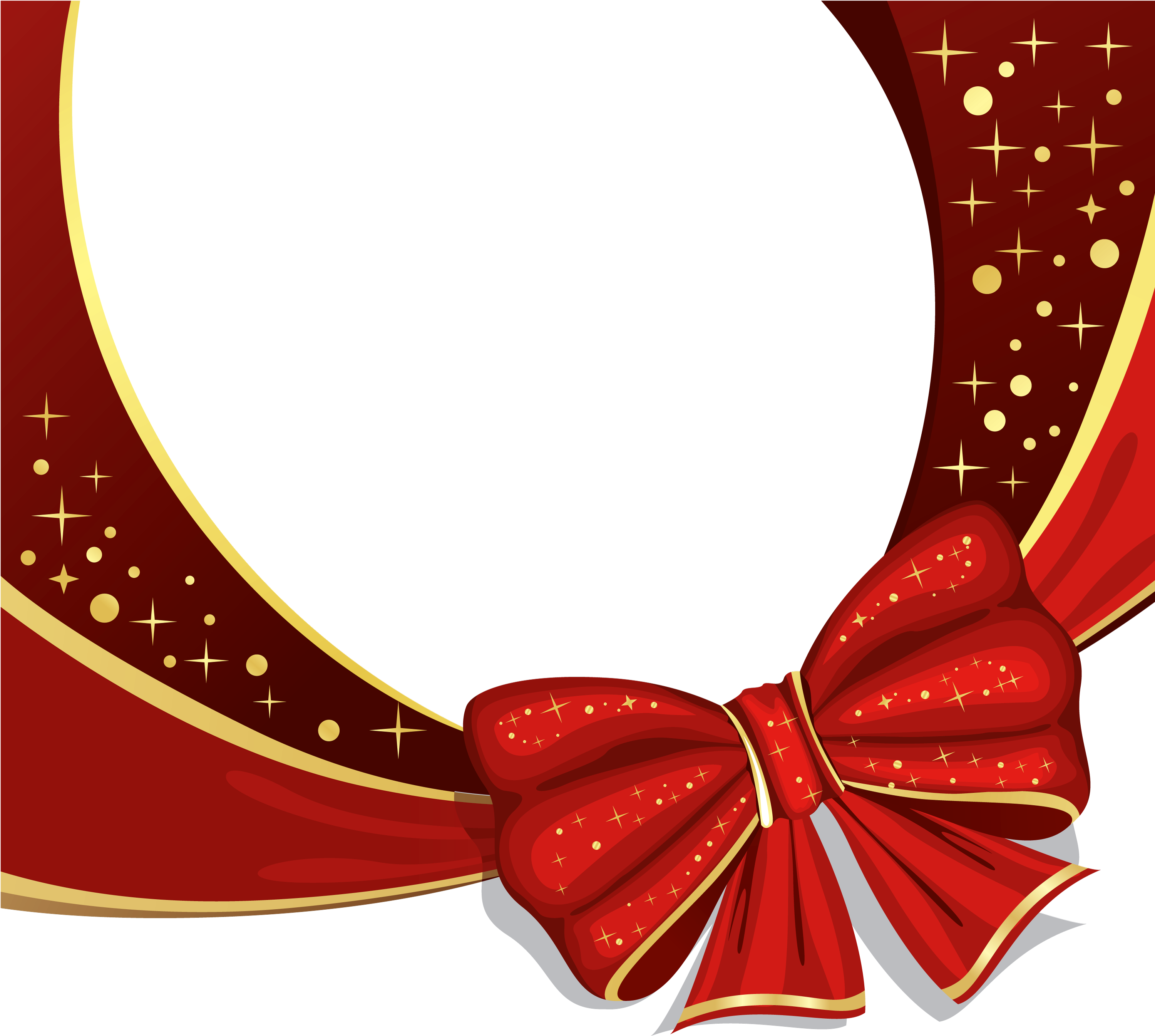 Red Deco Ornament With Bow Png Clipart Picture - Greeting Card Vector (3000x2829), Png Download