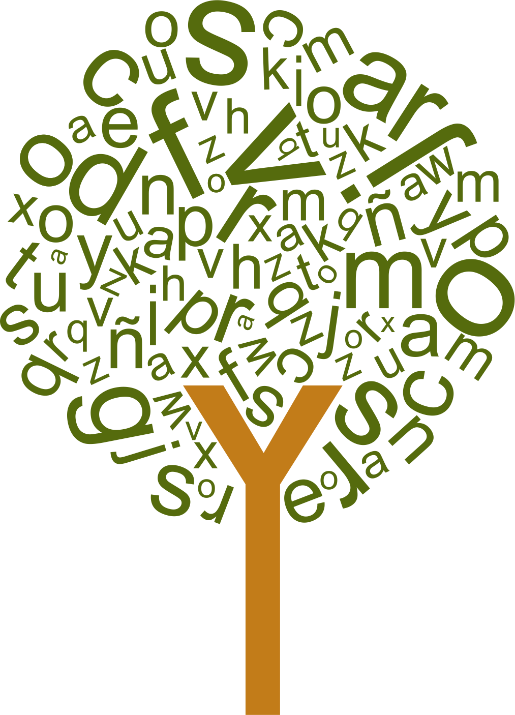 Árbol De Letras - Vinilos Arboles De Letrasa (1013x1406), Png Download