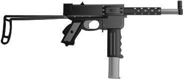 Pistolet Mitrailleur Mat49 Clipart Png (424x600), Png Download