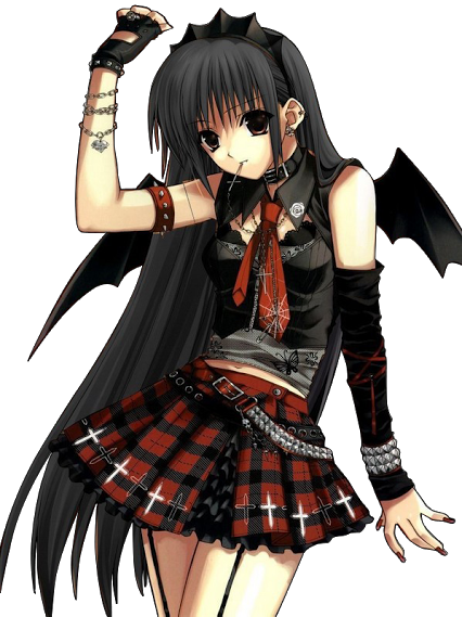 Anime Vampire Girl With Wings - Vampire Anime Girl Png (426x569), Png Download