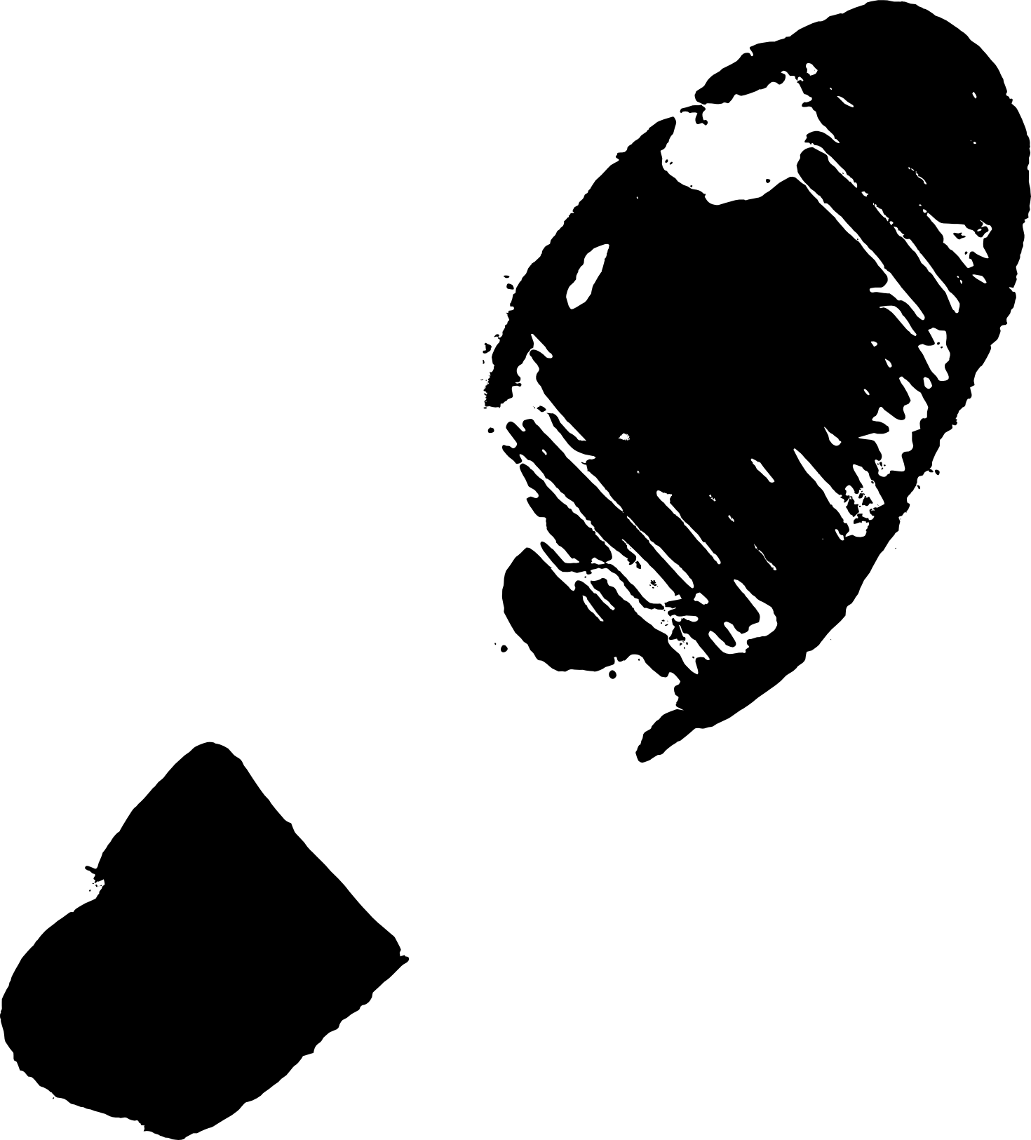 10 Shoe Footprints - Huellas Zapato Png (1470x1625), Png Download