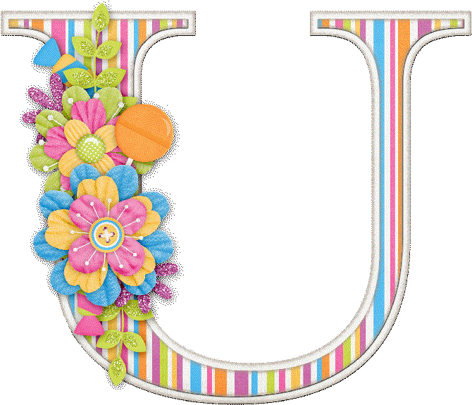 Alfabeto Letra Cursiva - Letra A Con Flores Png (700x584), Png Download