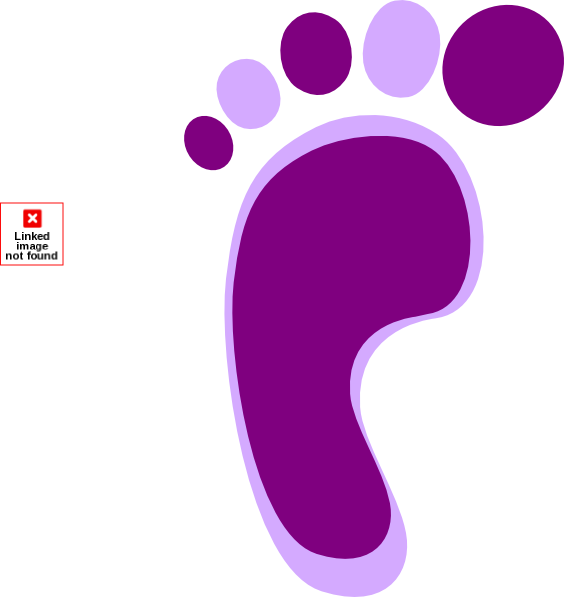 Colored Footprints Cliparts - Purple Footprints (564x597), Png Download