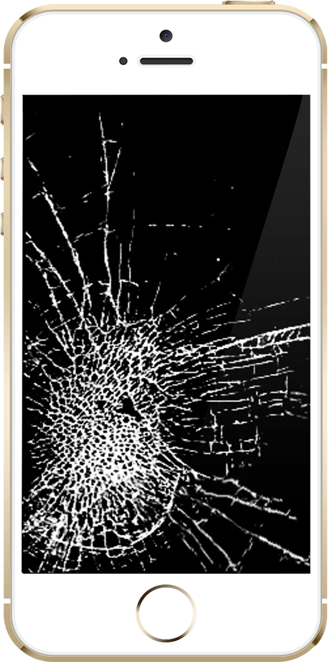 Broken Phone Png - Iphone 5s Broken Png (936x936), Png Download