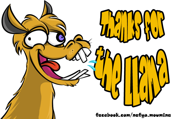 Thank - You - For - Watching - Animated - Thanks For Watching Llama (720x490), Png Download