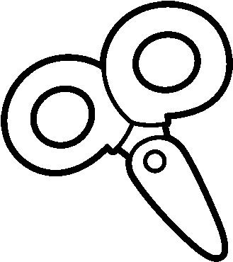 Dibujo De Tijeras Para Niños Para Colorear - Imagenes De Tijeras Para Dibujar (600x470), Png Download