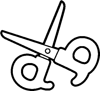 Dibujo De Tijeras Escolares Para Colorear - Tesoura Escolar Para Colorir (600x470), Png Download