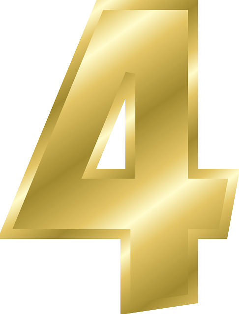 Download - Numero 4 Png (486x640), Png Download