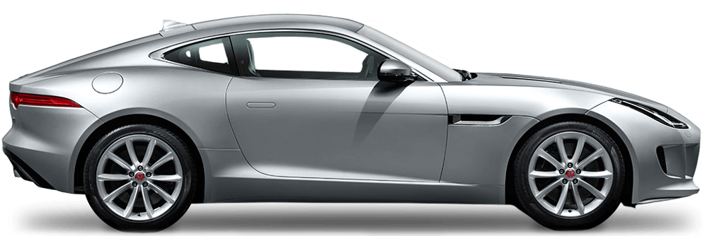 Grey F Type Sideview Jaguar Transparent Png - Jaguar F Type Silver (1000x423), Png Download