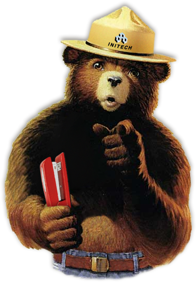 Smokey The Bear Png - Smokey The Bear Drinking (627x900), Png Download
