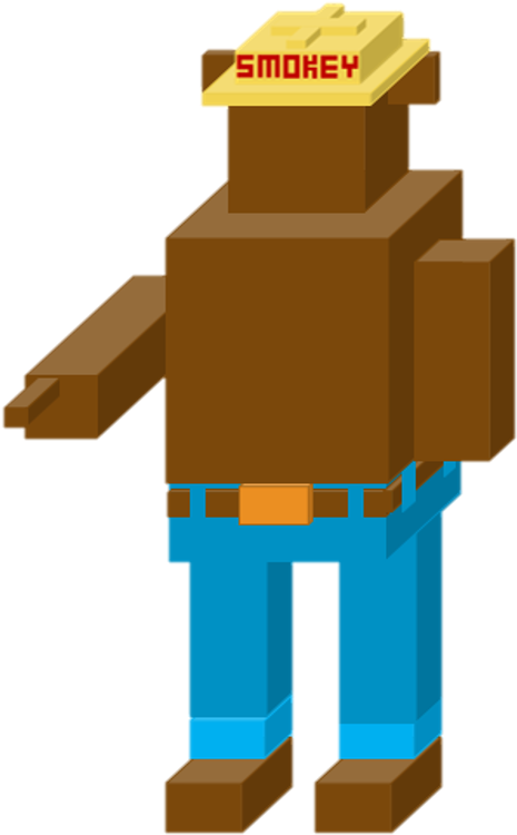 Smokey The Bear - Cartoon (525x769), Png Download