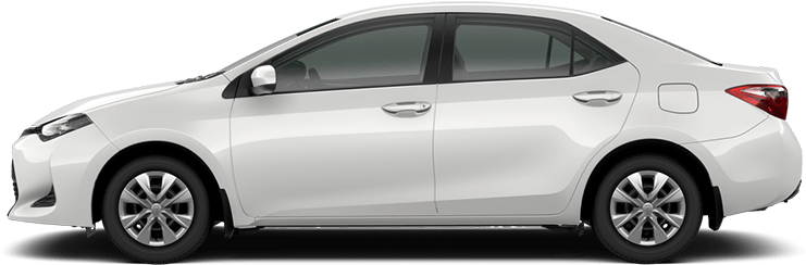 Corolla Left Side - Hyundai Verna White 2018 (740x400), Png Download