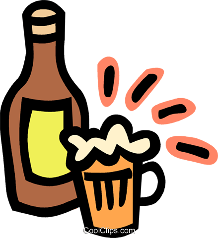 Beer Bottle And Mug Of Beer Royalty Free Vector Clip - Beer (439x480), Png Download