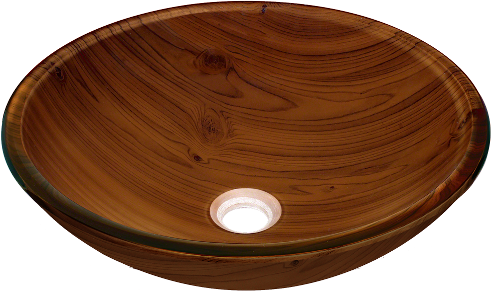 628 - Mr Direct 628 Wood Grain Glass Vessel Bathroom Sink (1000x800), Png Download