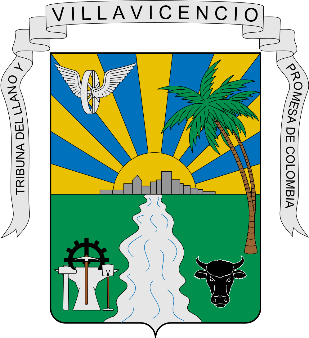 Diseñado Por Hernando Onofre, Inspirado En La Belleza - Escudo De Villavicencio Para Colorear (1000x1097), Png Download