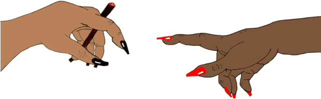The Creation Of Homegirls - Two Hands Passing Blunt (500x367), Png Download