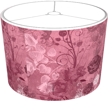 Krw Vintage Roses Layered Pattern Lampshade Burgundy - Lampshade (674x516), Png Download