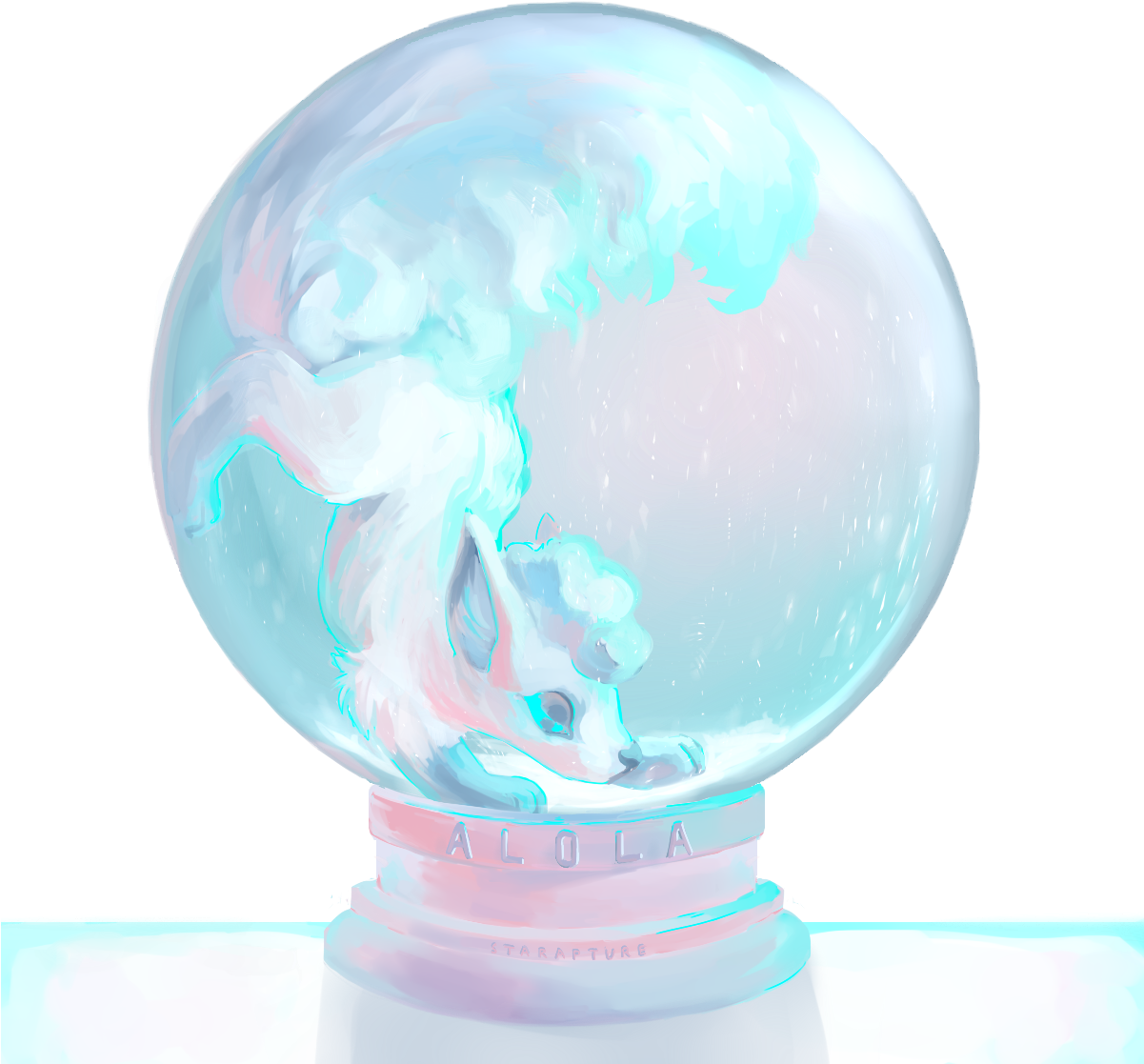 “alola Vulpix Snowglobe ” - Alola (1200x1200), Png Download