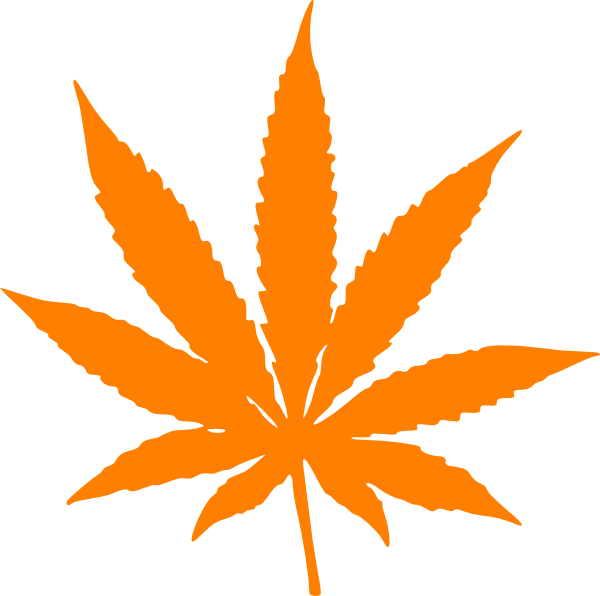 Clip Royalty Free Stock Orange Leaf Clip Art At Clker - Orange Weed Leaf Png (600x596), Png Download