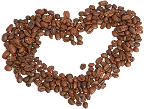 Coffee Bean Heart Png - Bean (550x388), Png Download