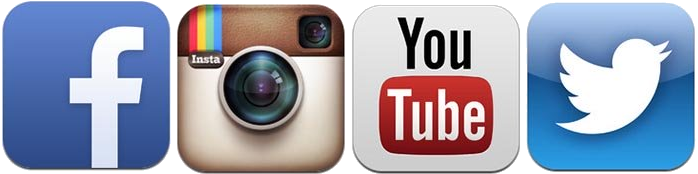 Facebook Twitter Instagram Logo Png - Follow Us Instagram Fb Twitter (700x204), Png Download