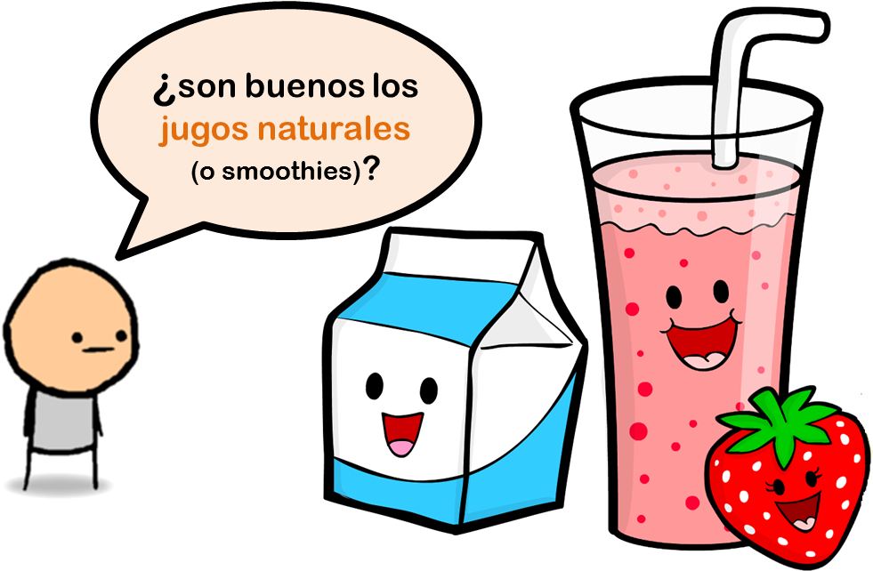 La Oms Recomienda 3 A 4 Porciones De Frutas Y/o Verduras - Smoothies Clipart (1045x647), Png Download