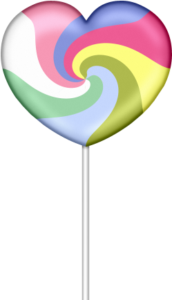 Lollipop Heart - Heart Lollipop Clipart (338x450), Png Download