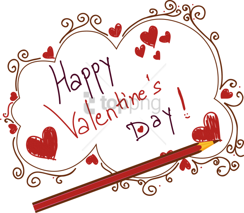 Free Png Download Happy Valentines Day Sticker Png - Valentine's Day February 14 (850x740), Png Download