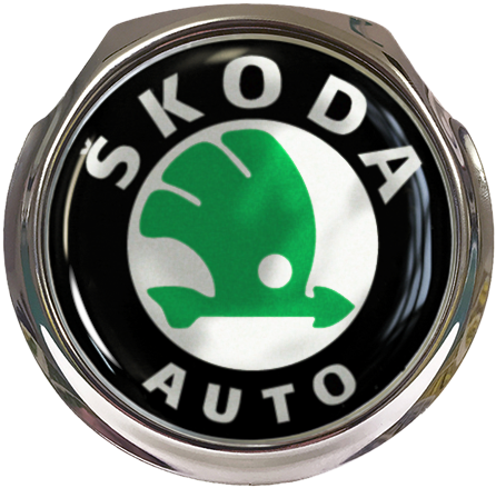 Skoda Auto Car Grille Badge With Fixings - Škoda Auto (500x628), Png Download