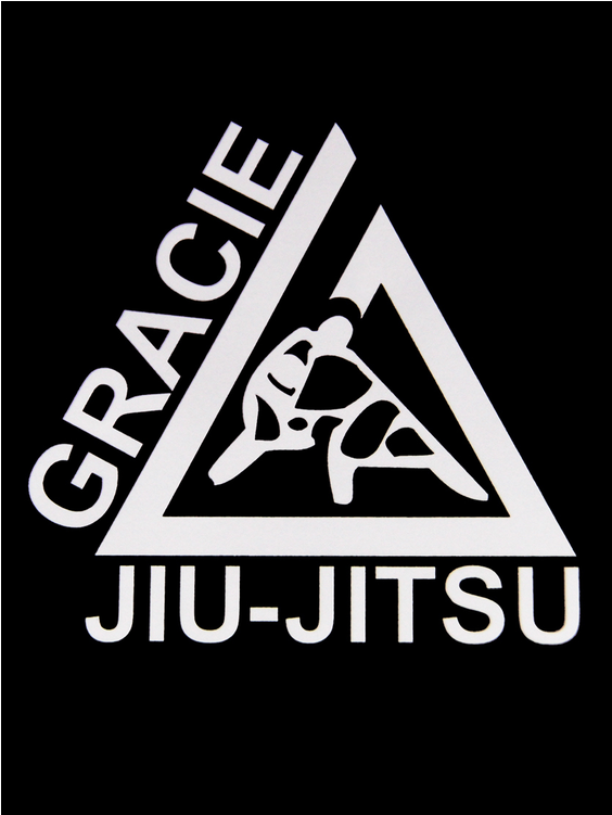 Large White Triangle Thermal Dye Cut Sticker - Gracie Jiu Jitsu Triangle (750x750), Png Download