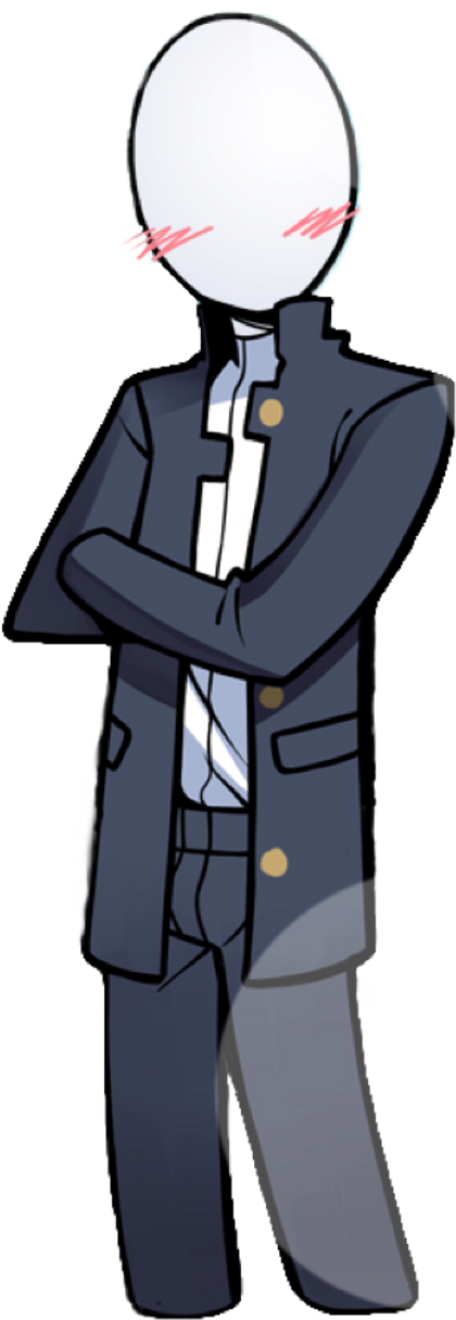 Slenderman Sticker - Cartoon (1024x1559), Png Download