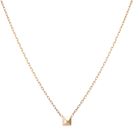 Mini Charm Pyramid Necklace 14k Yellow Gold 18k Yellow - Necklace (650x650), Png Download