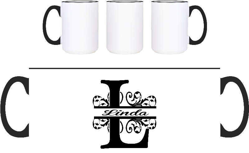 Split Letter Mug - Teacup (800x800), Png Download